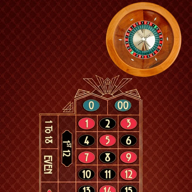 Casino party roulette 
equipment rental with professional dealer.